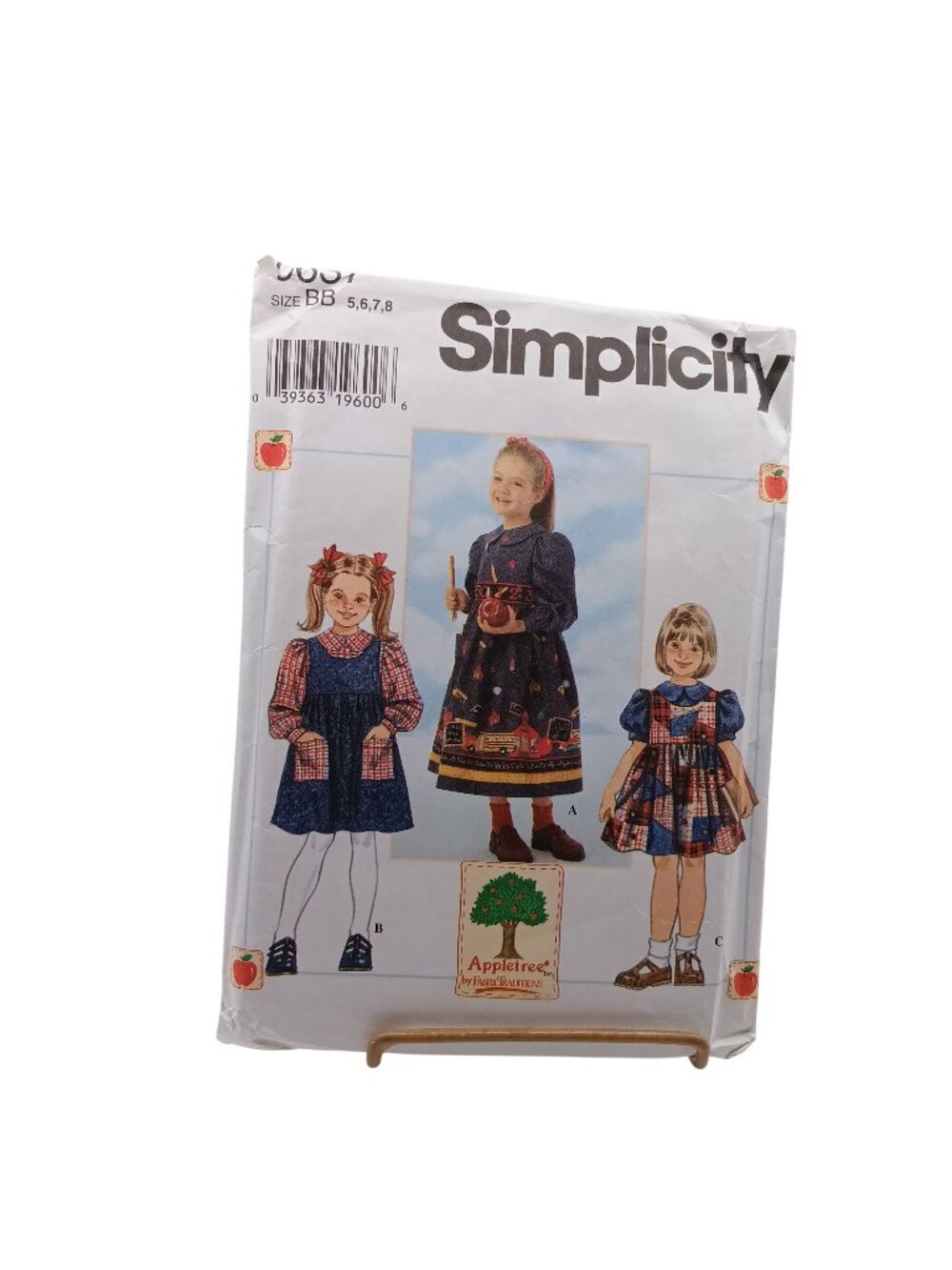 Simplicity 0637 Girls Jumper & Blouse Sewing Pattern Sizes 5-8 Vintage 1990s App